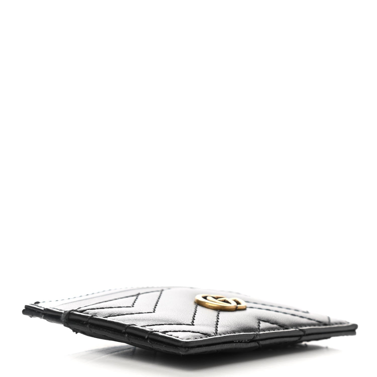 Gucci Calfskin Matelasse GG Marmont Card Holder Black 4 of 8
