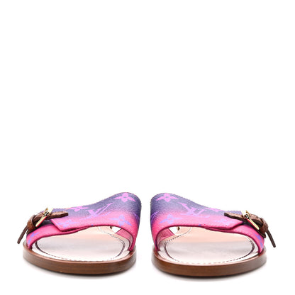 Louis Vuitton Monogram Spring in the City Lock It Flat Mule 36 Midnight Fuchsia 2 of 8