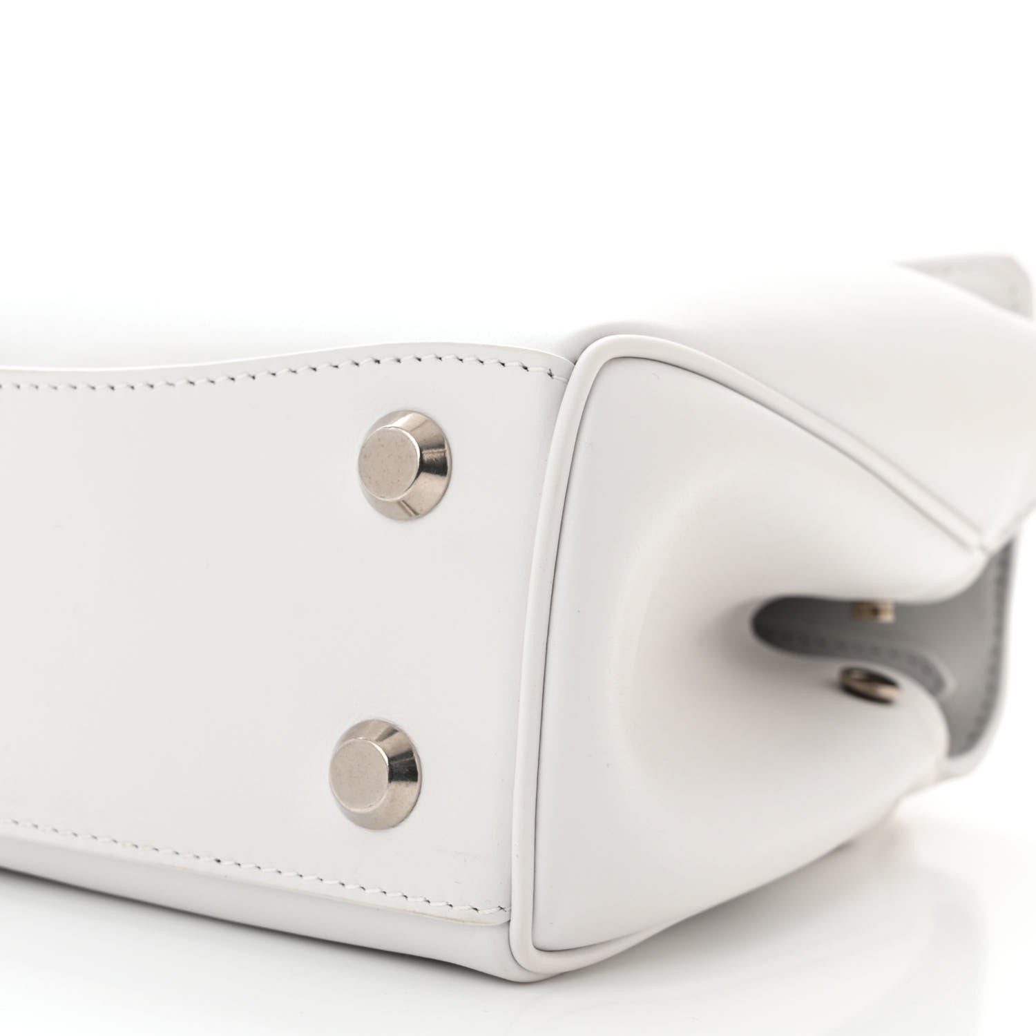 Balenciaga Natural Smooth Calfskin Mini Rodeo Top Handle Handbag Optic White 10 of 11