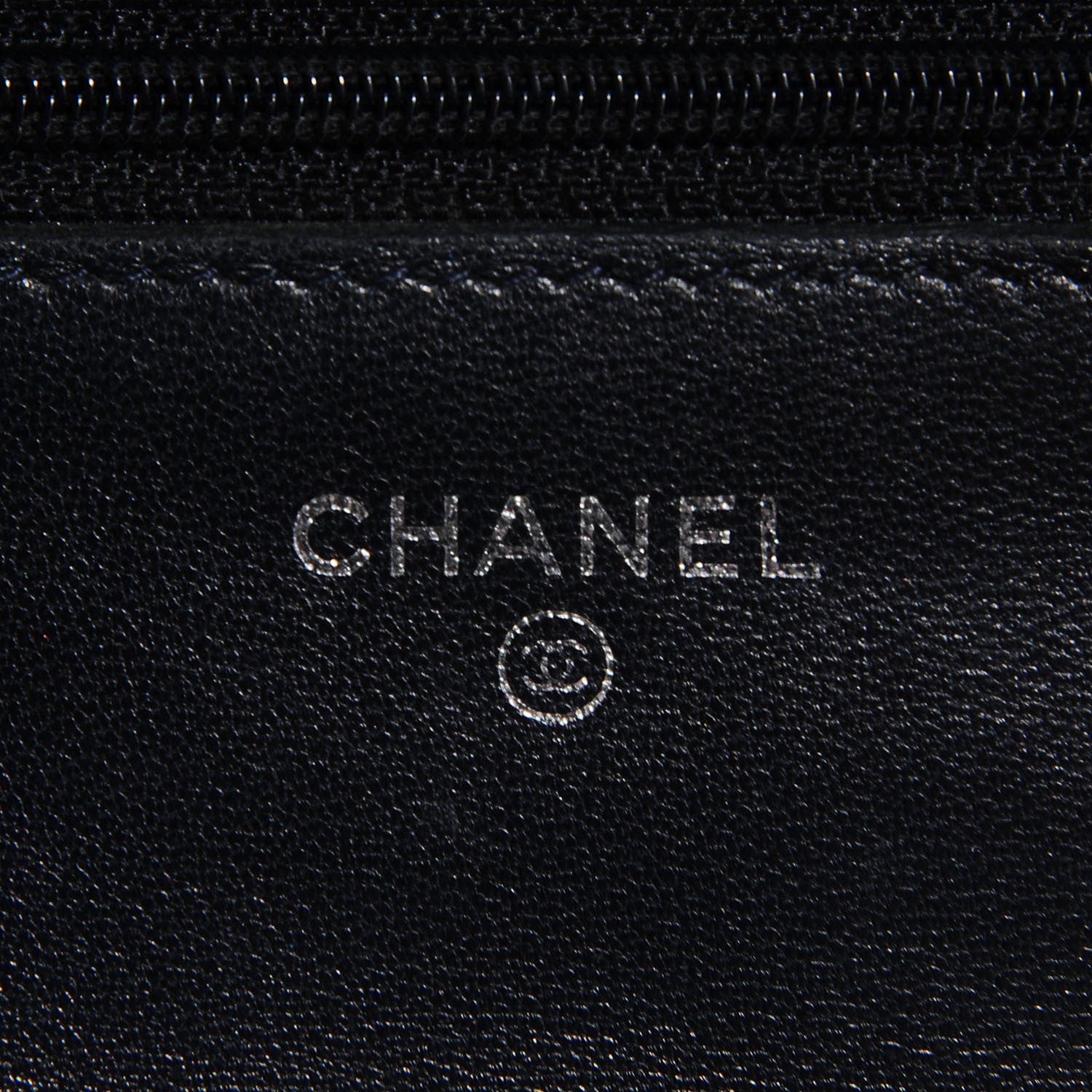Chanel Lambskin Quilted Wallet On Chain WOC Navy Blue 6 of 9