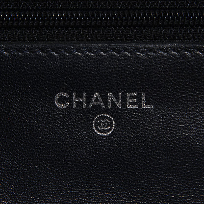 Chanel Lambskin Quilted Wallet On Chain WOC Navy Blue 6 of 9