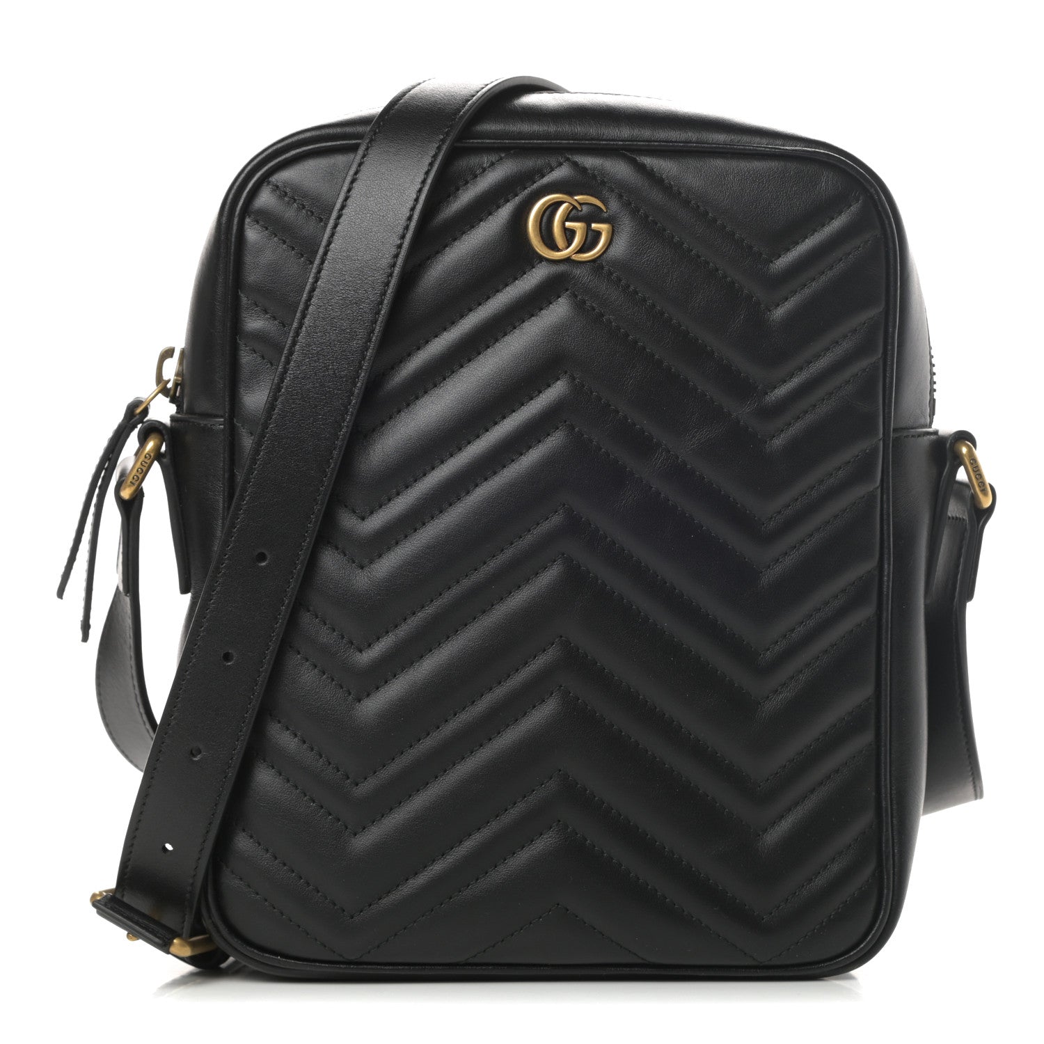 Gucci Calfskin Matelasse GG Marmont Travel Bag Black 1 of 10