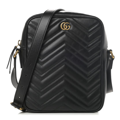 Gucci Calfskin Matelasse GG Marmont Travel Bag Black 1 of 10