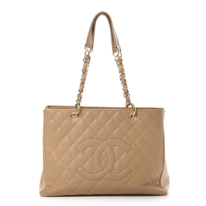 Chanel Caviar Quilted Grand Shopping Tote GST Beige 1 of 22