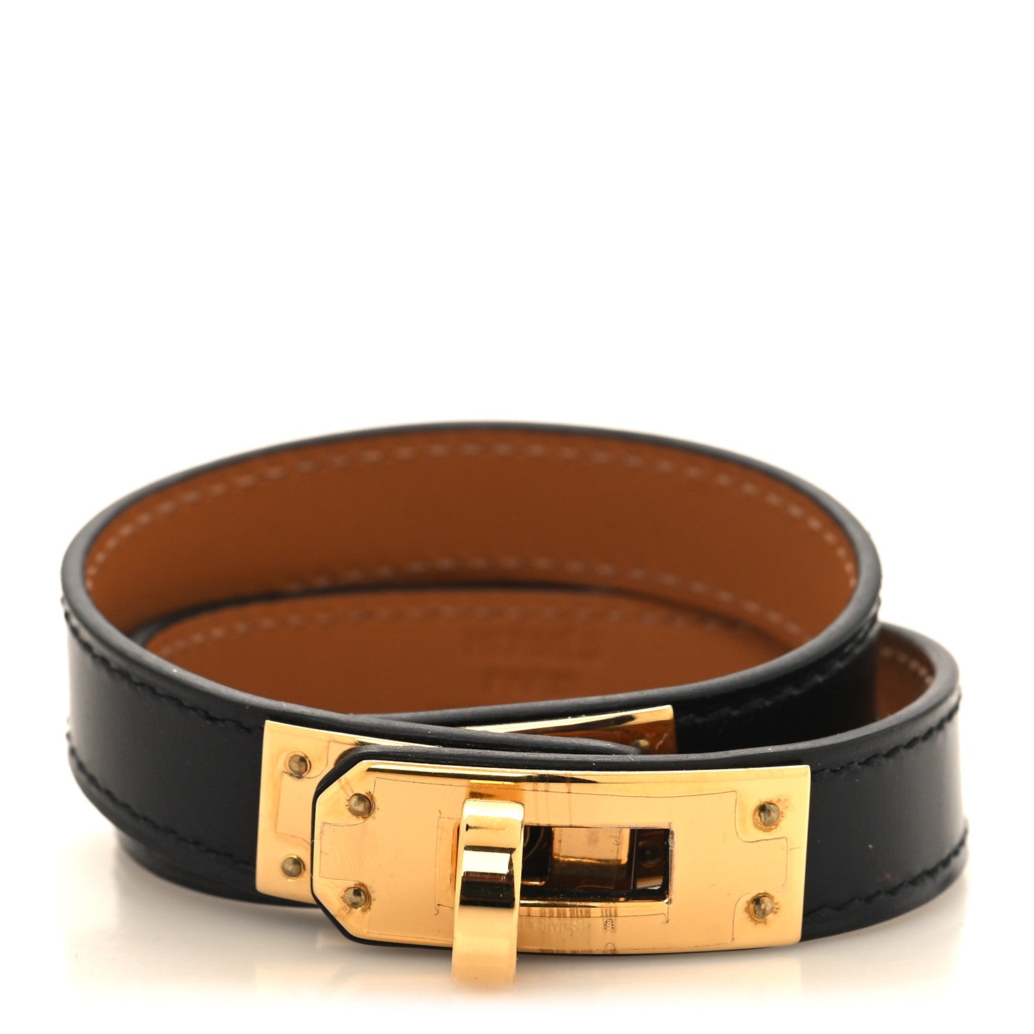 Hermes Box Kelly Double Tour Bracelet T2 Black 1 of 7