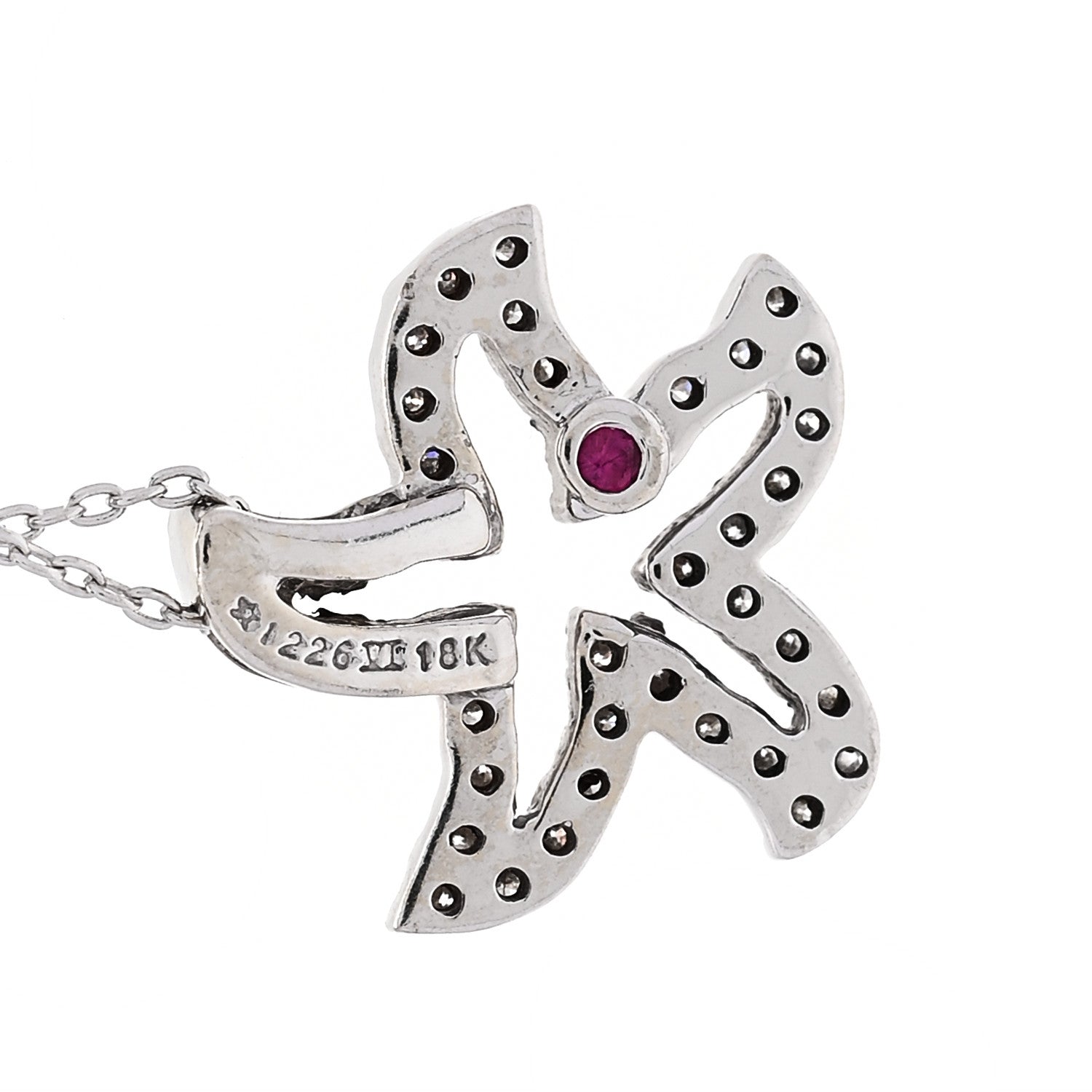Roberto Coin 18K White Gold Diamond Tiny Treasures Starfish Pendant Necklace 4 of 6