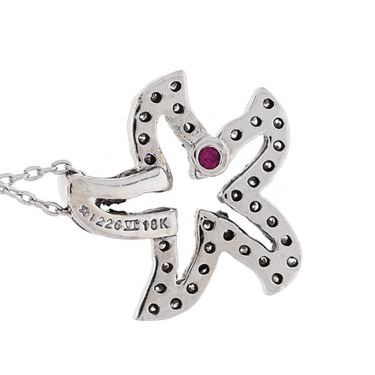 Roberto Coin 18K White Gold Diamond Tiny Treasures Starfish Pendant Necklace 4 of 6