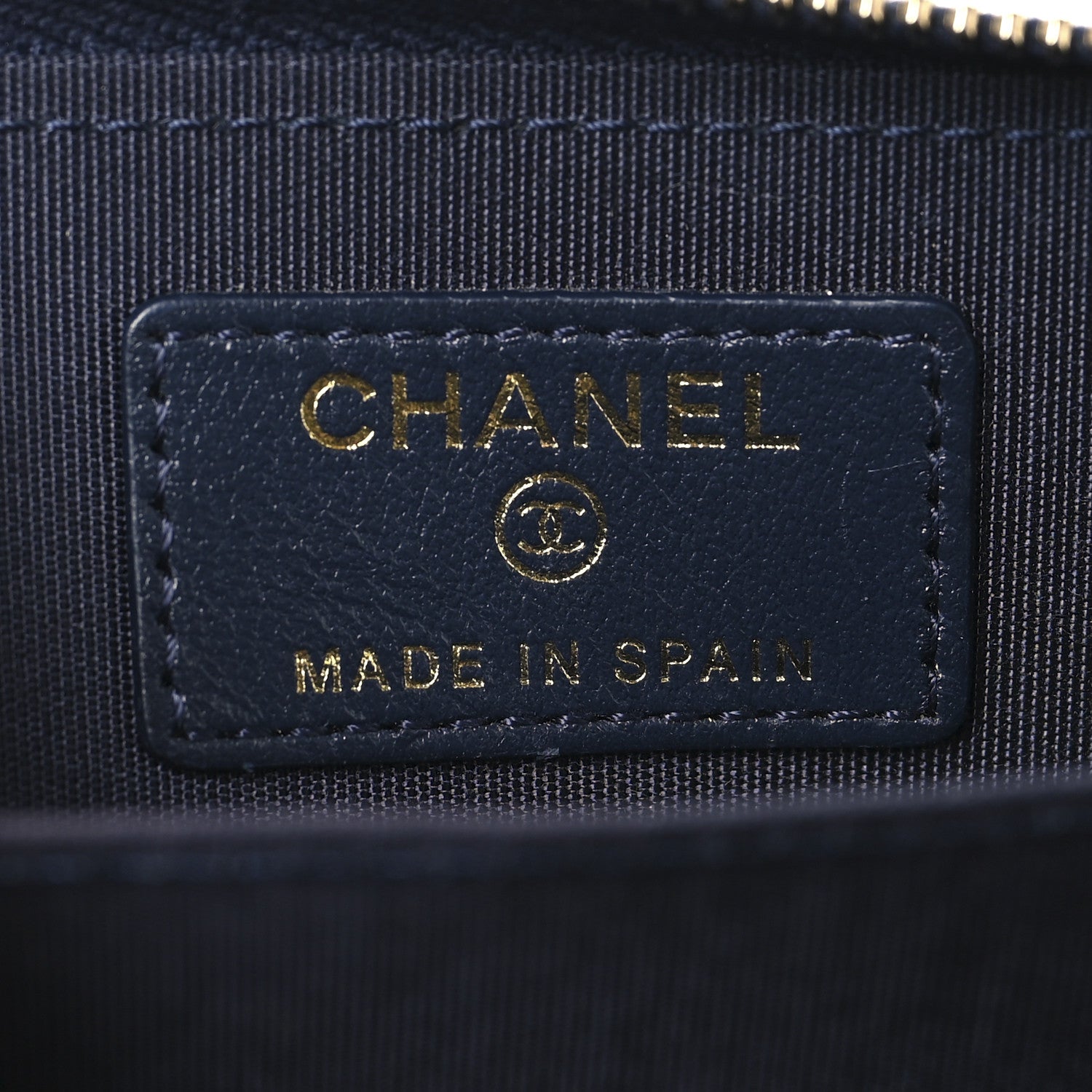 Chanel Lambskin Quilted Chanel 19 Zip Around Coin Purse Wallet Navy 6 of 8