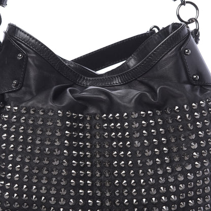 Burberry Prorsum Calfskin Studded Shoulder Bag Black 10 of 13