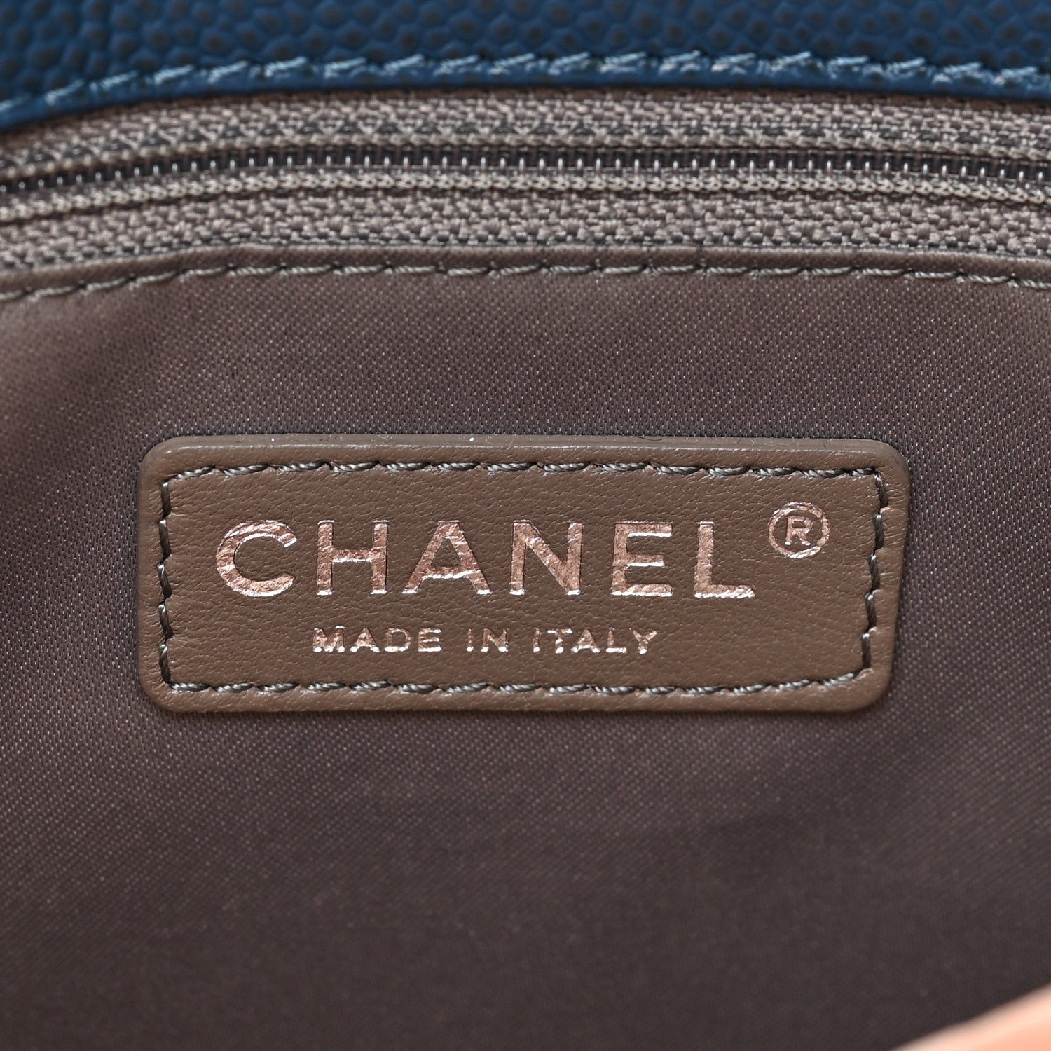 Chanel Caviar Quilted Grand Shopping Tote GST Blue 6 of 8