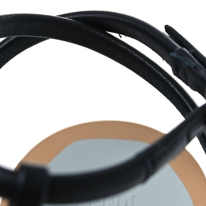 Fendi Nappa O’Lock Flat Thong Sandals 37 Black 10 of 13