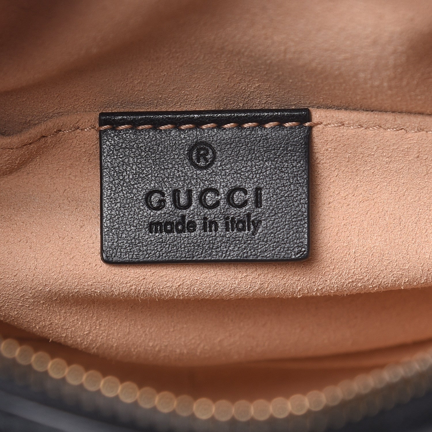 Gucci Calfskin Matelasse Mini GG Marmont Chain Shoulder Bag Black 6 of 11