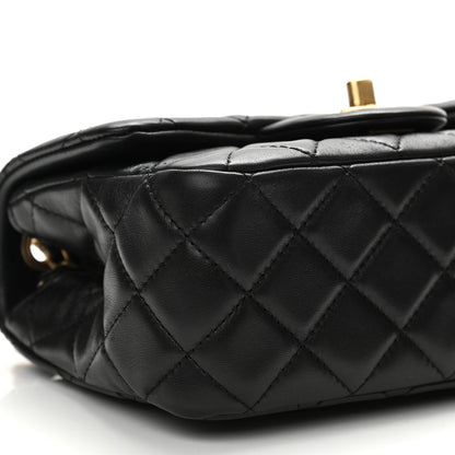 Chanel Lambskin Quilted Mini Pearl Crush Flap Black 8 of 10
