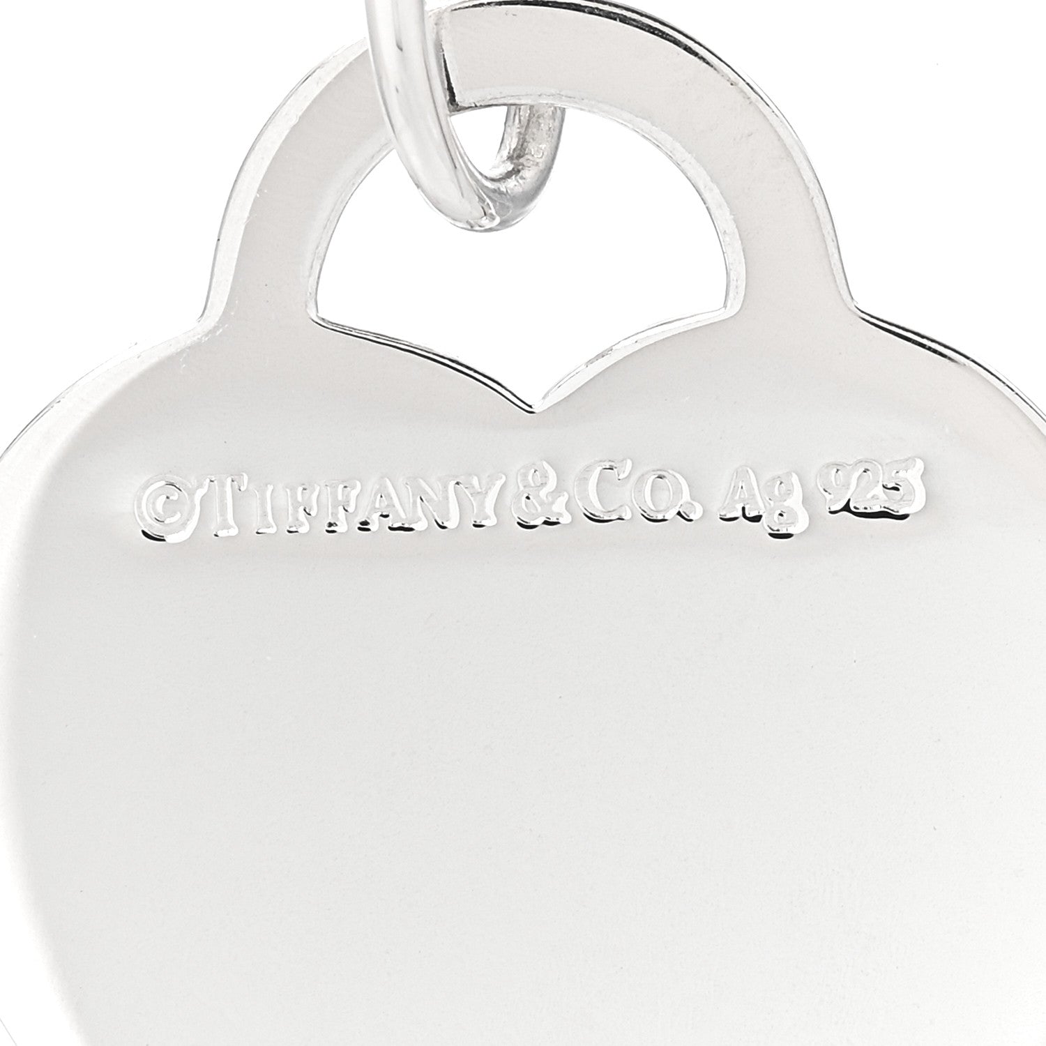 Tiffany Sterling Silver Enamel LOVE YOU Heart Charm Red 3 of 4