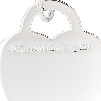 Tiffany Sterling Silver Enamel LOVE YOU Heart Charm Red 3 of 4