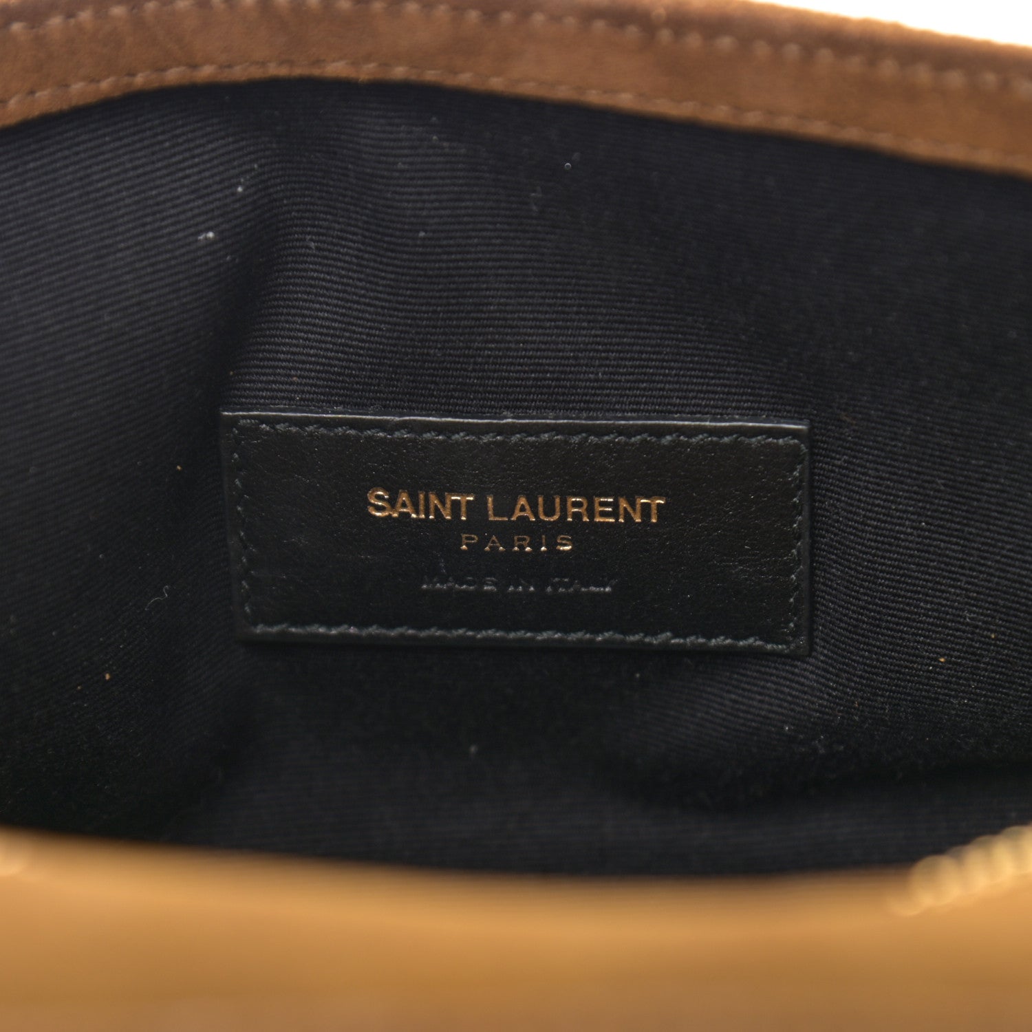 Saint Laurent Suede Monogram Chain Wallet Brown 7 of 13