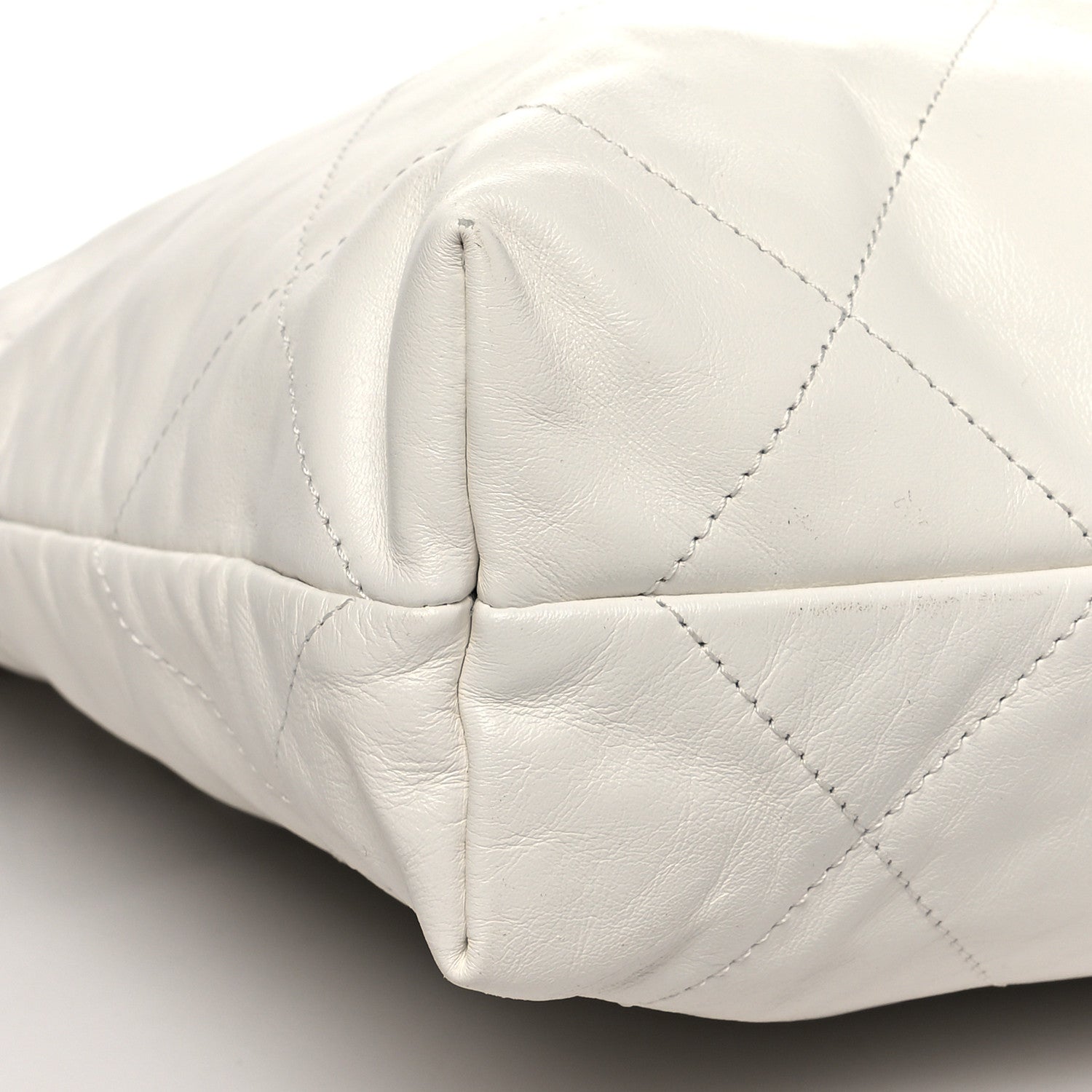Chanel Shiny Calfskin Quilted Small Chanel 22 White 10 of 11
