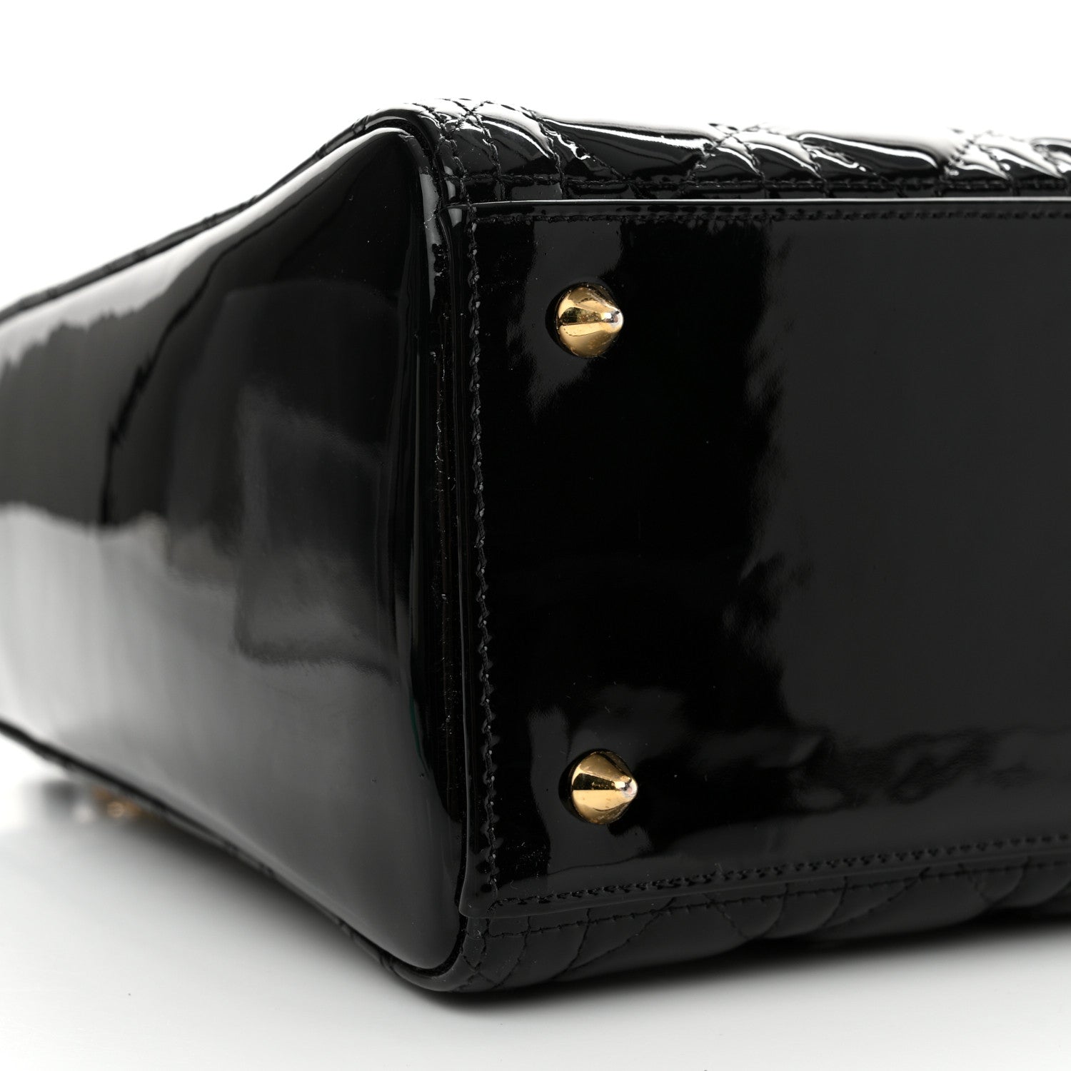 Christian Dior Patent Cannage Medium Lady Dior Black 9 of 10