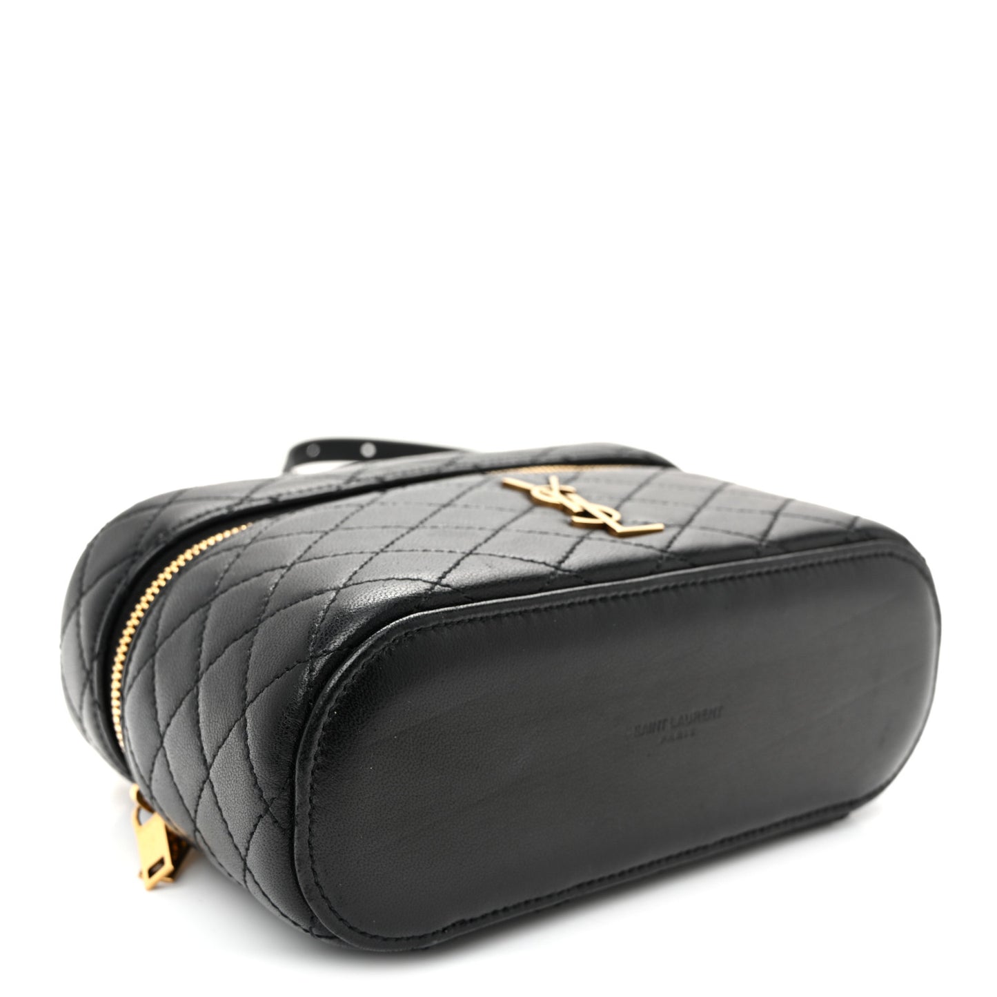 Lambskin Quilted Mini Gaby Vanity Case Black