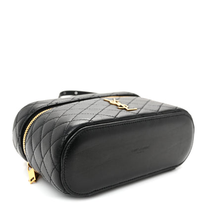 Saint Laurent Lambskin Quilted Mini Gaby Vanity Case Black 4 of 9