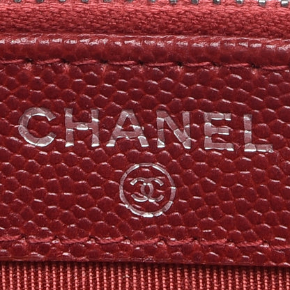 Chanel Caviar Quilted Small Clutch With Chain Red 6 of 9