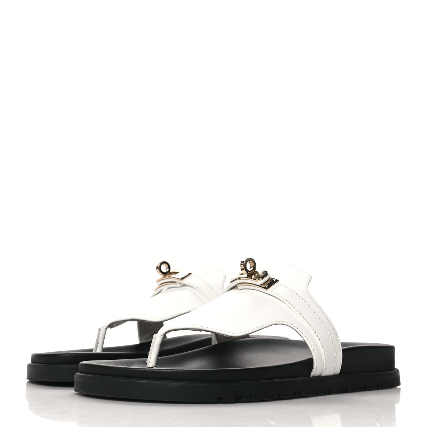 Calfskin Womens Empire Sandals 37 White