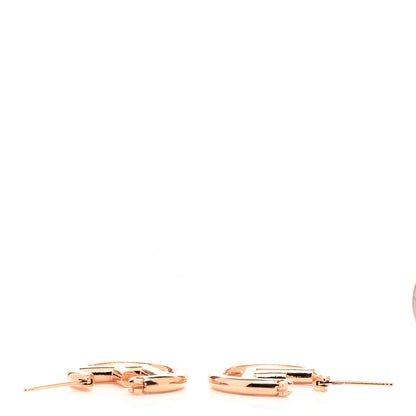 Fendi Metal FF Hoop Earrings Gold 3 of 5