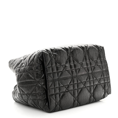 Christian Dior Crinkled Calfskin Macrocannage Small Toujours Black 5 of 13