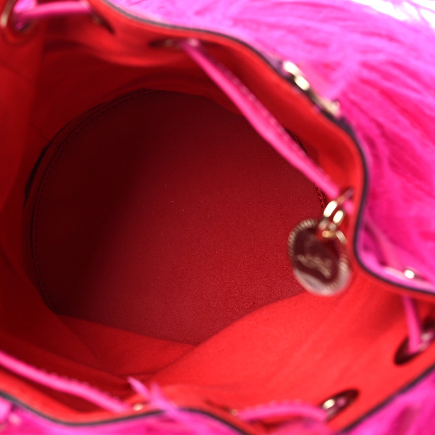Suede Ostrich Marie Jane Bucket Diva
