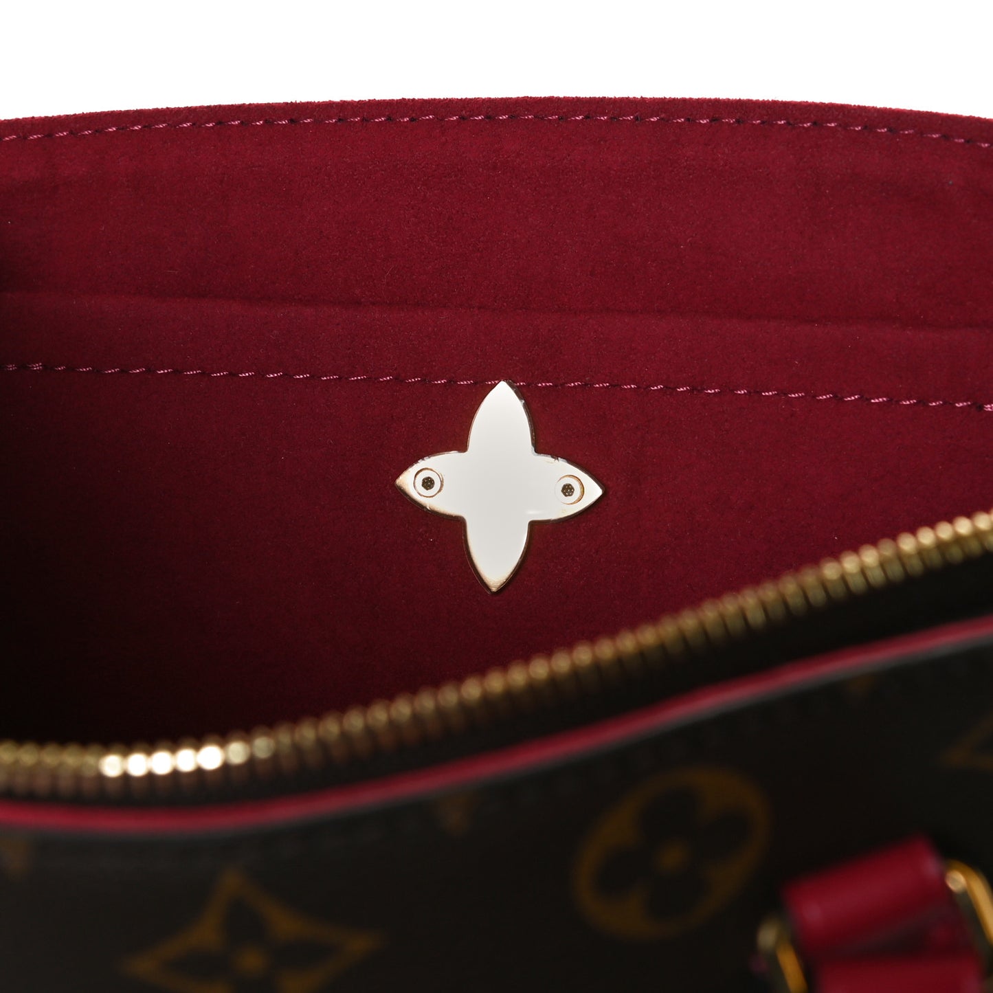 Monogram Flower Zipped Tote PM Lie de Vin
