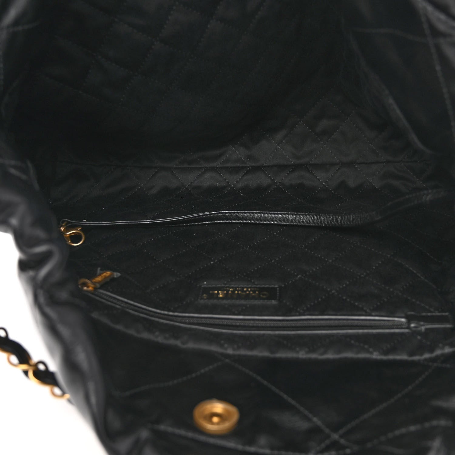 Chanel Shiny Calfskin Quilted Chanel 22 Black 5 of 9