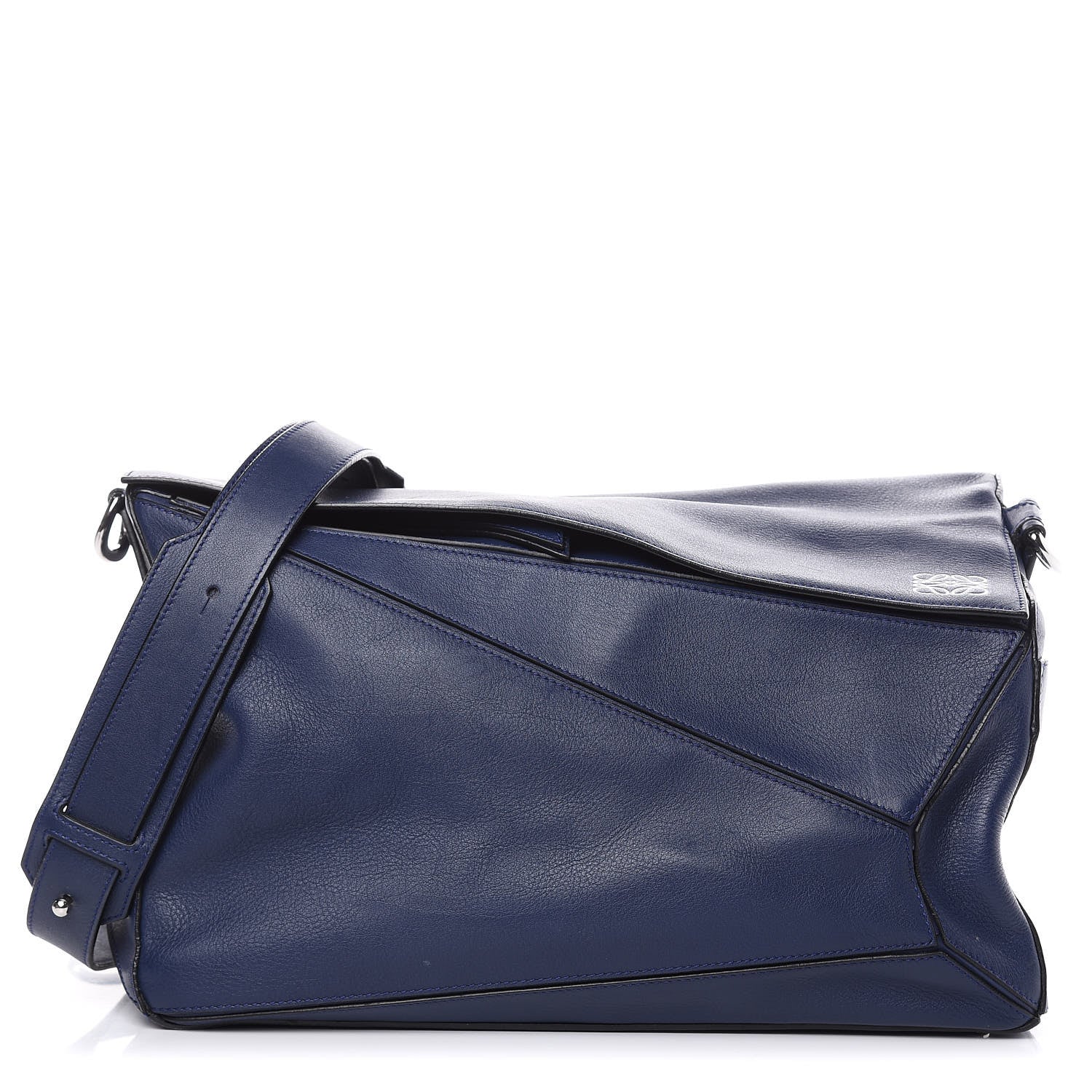 Loewe Calfskin XL Puzzle Bag Deep Blue 1 of 14