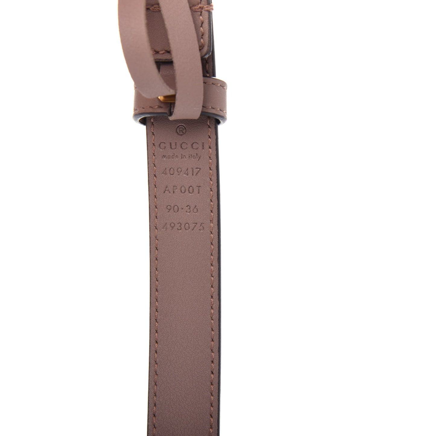 Calfskin Double G 20mm Belt 90 36 Porcelain Rose