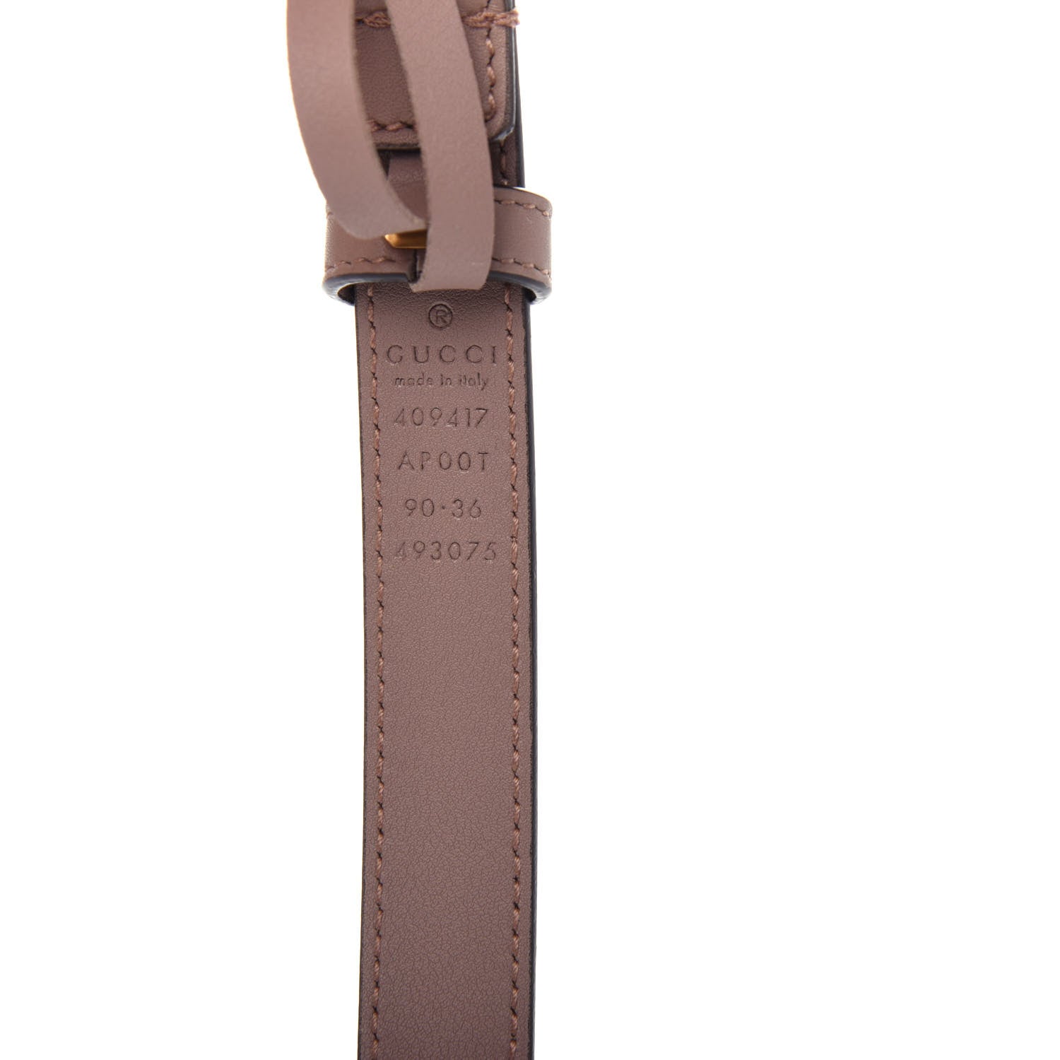 Gucci Calfskin Double G 20mm Belt 90 36 Porcelain Rose 5 of 5