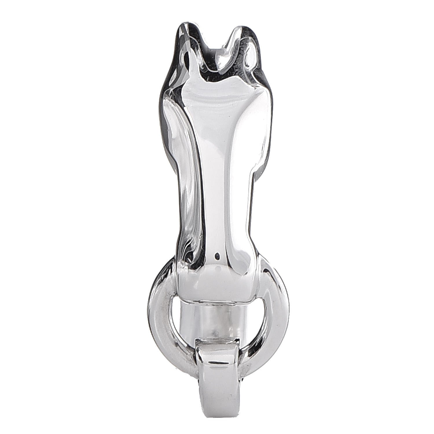 Hermes Sterling Silver Small Galop Ring 56 7.75 1 of 9
