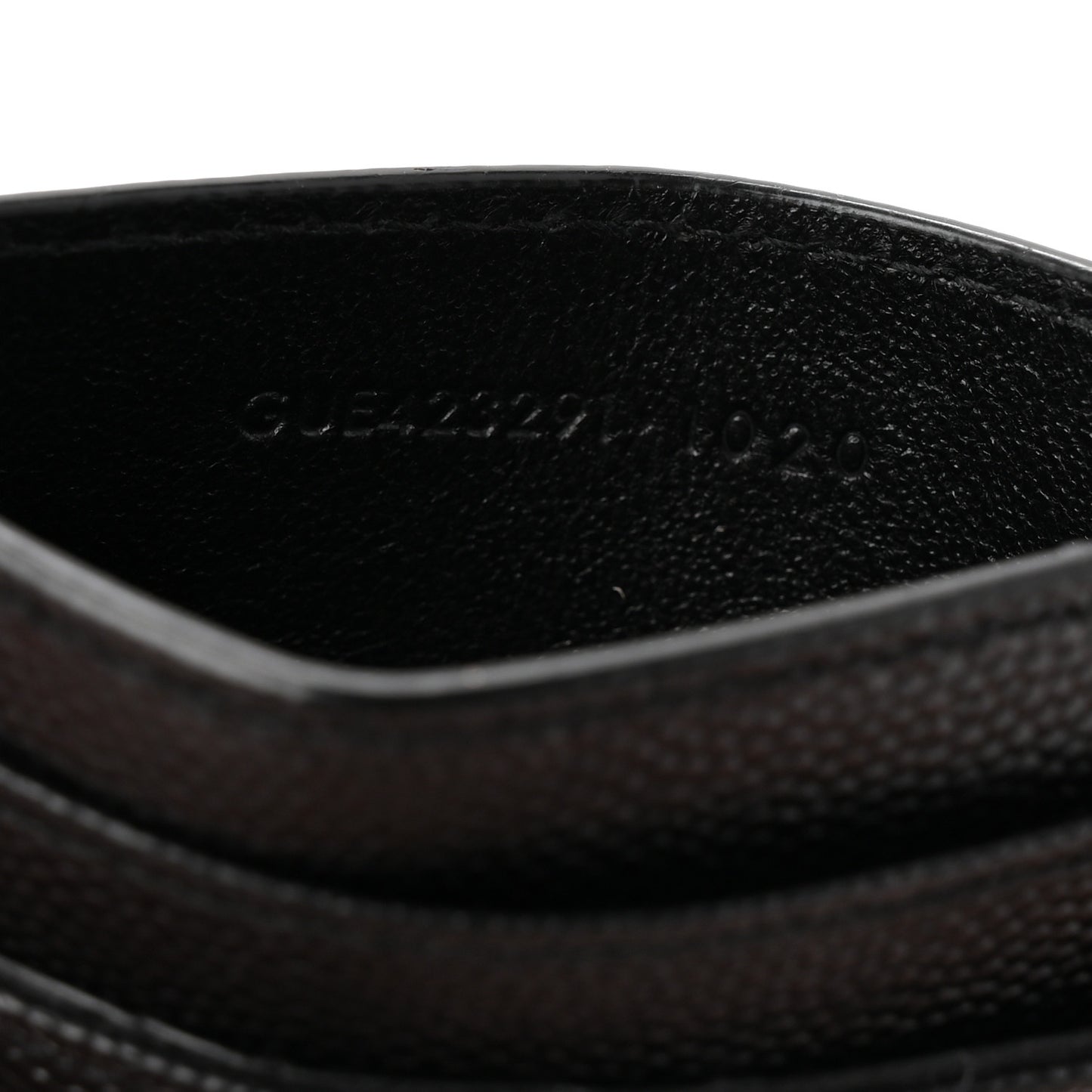 Grain De Poudre Matelasse Chevron Monogram Credit Card Case Black