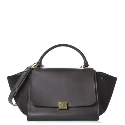 Celine Smooth Calfskin Suede Medium Trapeze Grey 1 of 11