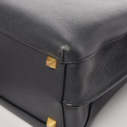 MCM Grained Calfskin Medium Milla Tote Phantom Grey 16 of 17
