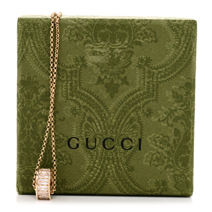 Gucci Metal Crystal Blondie Pendant Necklace Gold 7 of 7