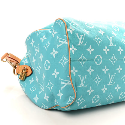 Louis Vuitton Calfskin Monogram Speedy P9 Bandouliere 40 Turquoise 9 of 10