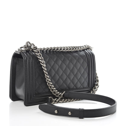 Chanel Caviar Quilted Medium Boy Flap Black 3 of 9