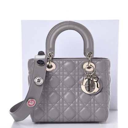 Christian Dior Lambskin Cannage Small My Lady Dior Gris 8 of 8