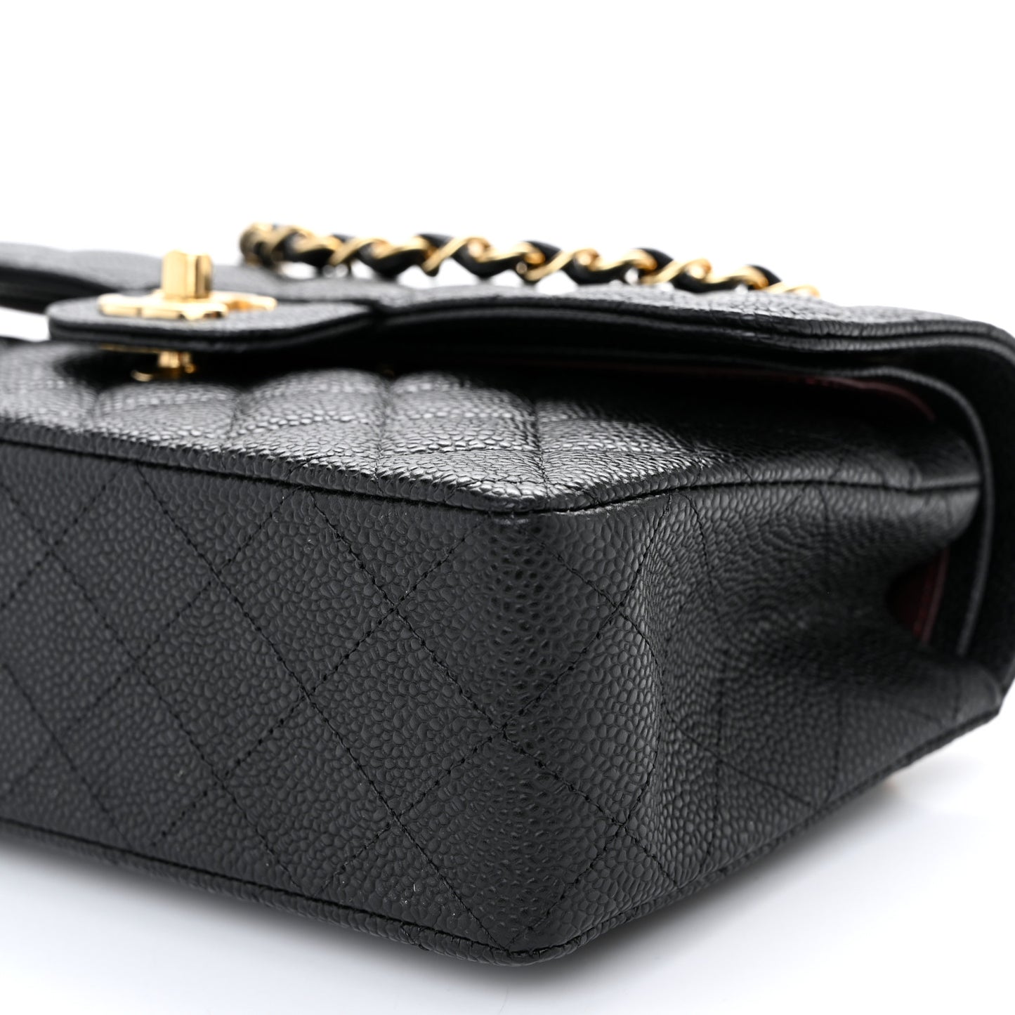 Caviar Quilted Small Double Flap Black