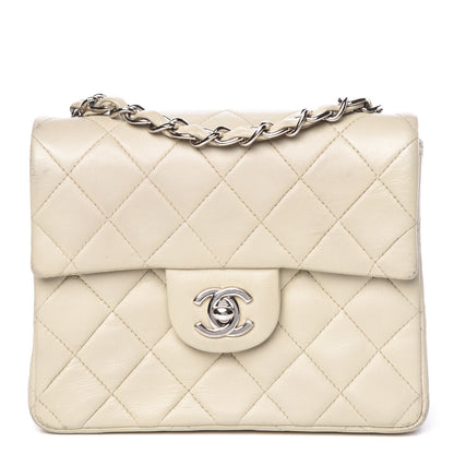 Chanel Lambskin Quilted Mini Square Flap Grey 1 of 9