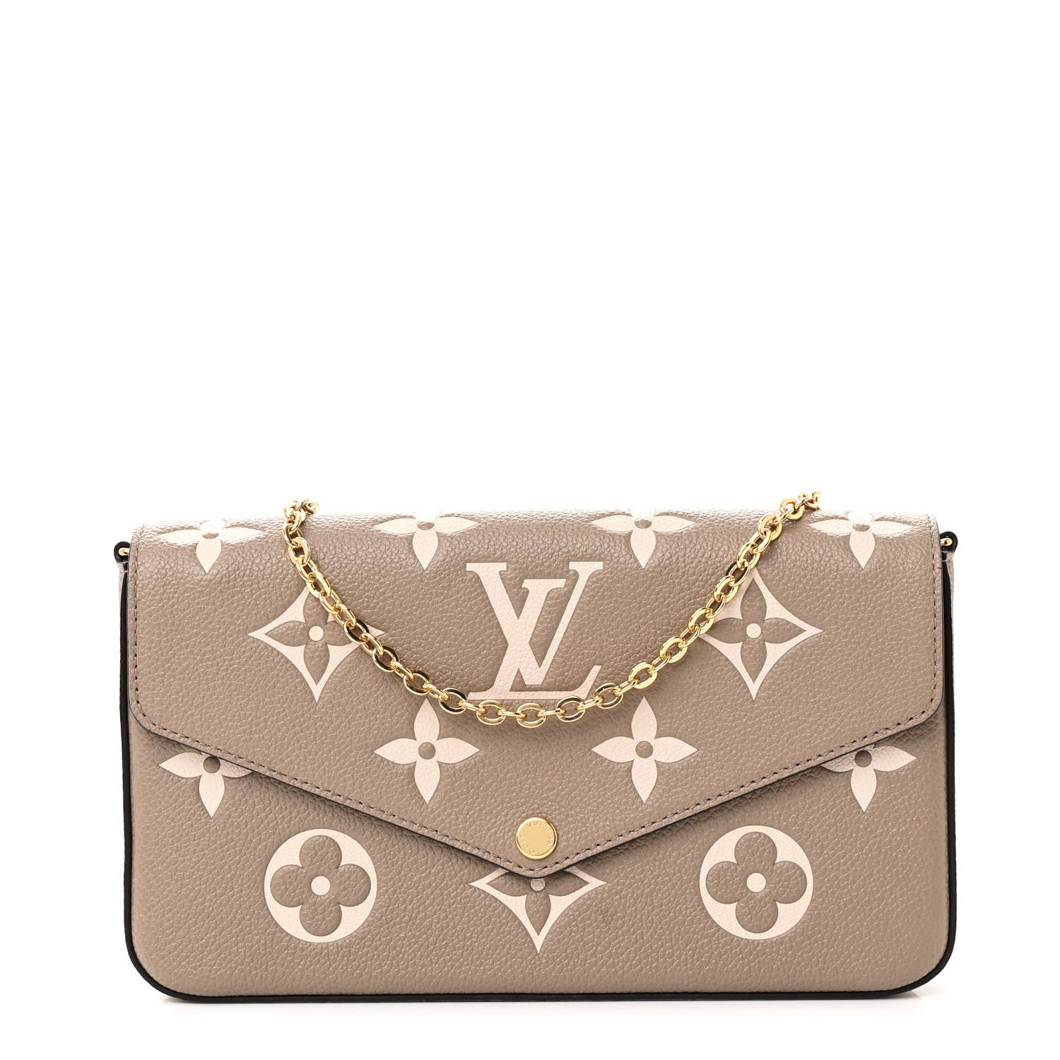 Louis Vuitton Empreinte Monogram Giant Felicie Pochette Tourterelle Creme 1 of 12