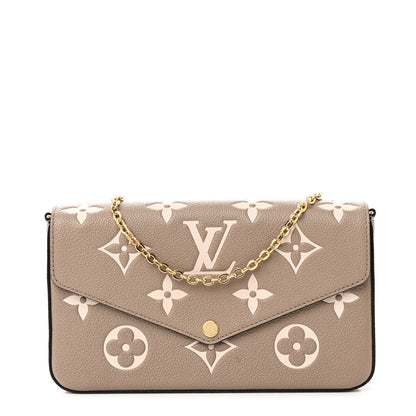 Louis Vuitton Empreinte Monogram Giant Felicie Pochette Tourterelle Creme 1 of 12