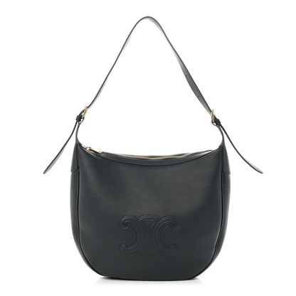 Celine Calfskin Triomphe Heloise Shoulder Bag Slate Grey 1 of 12