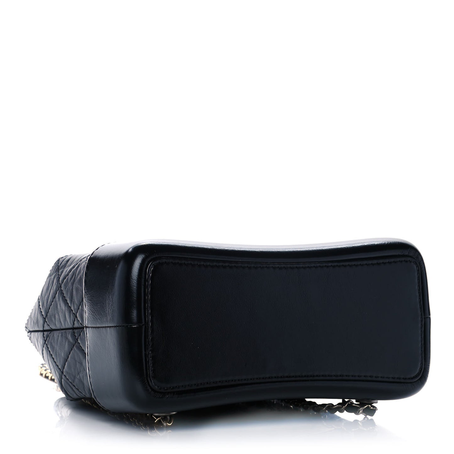 Aged Calfskin Quilted Small Gabrielle Backpack Black