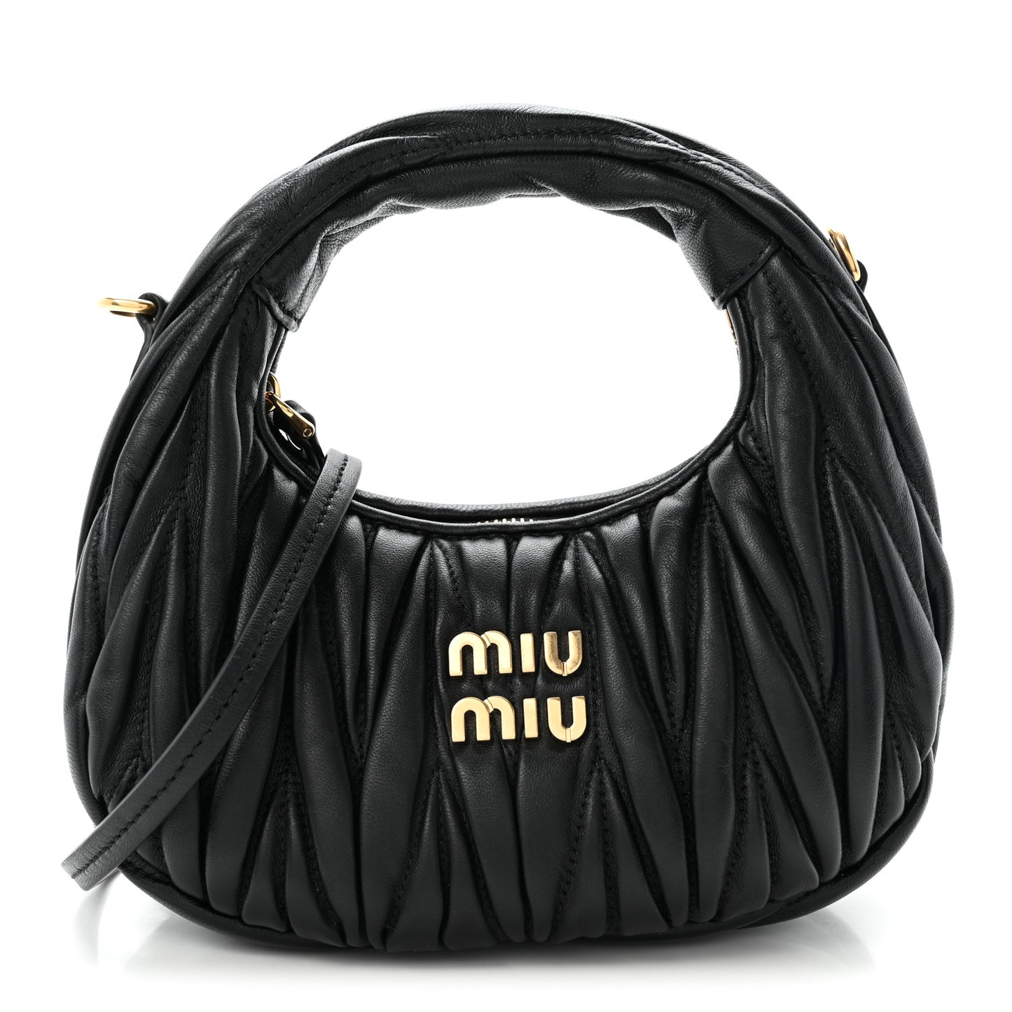Nappa Matelasse Mini Wander Hobo Black