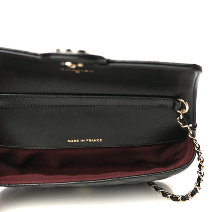 Chanel Lambskin Quilted Glasses Case With Chain Black 4 of 11